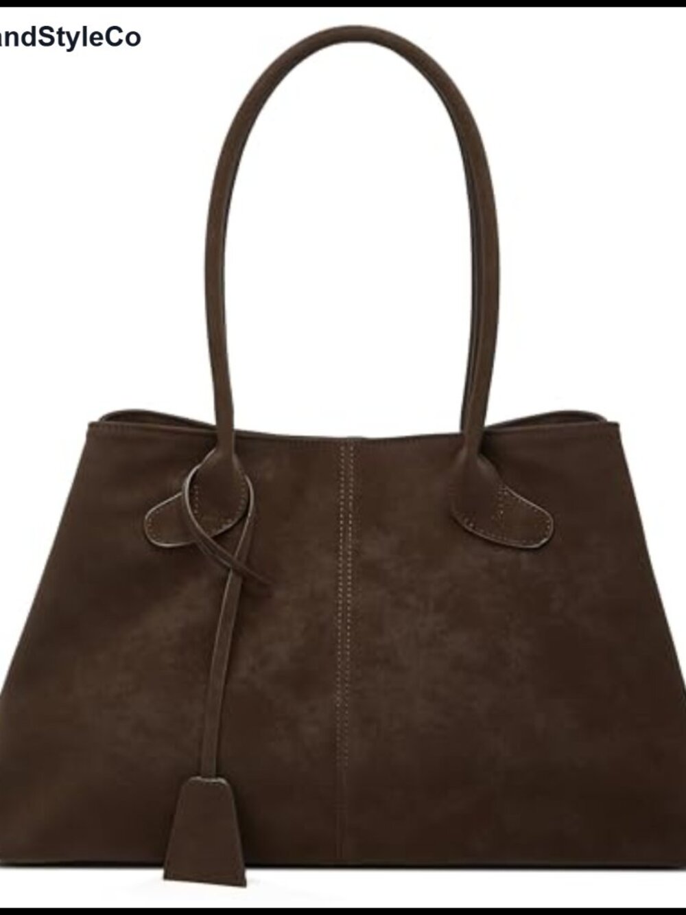 Faux Leather Suede Tote Bag Satchel Top-Handle Women Travel Work Purse